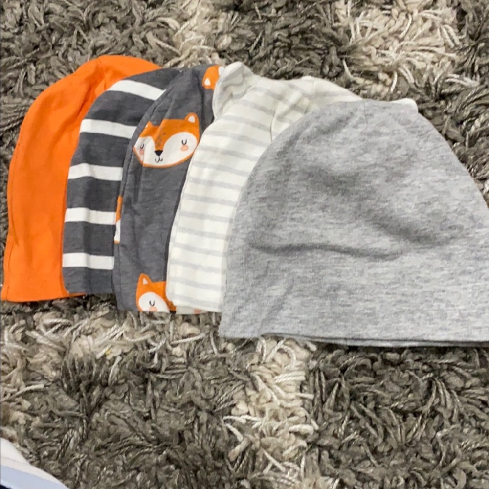 Brand new 0-6 months cotton hats